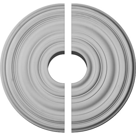 Ekena Millwork Carton Ceiling Medallion, Two Piece (For Canopies up to 5"), 17 3/4"OD x 1 3/8"P CM18CA2-05000